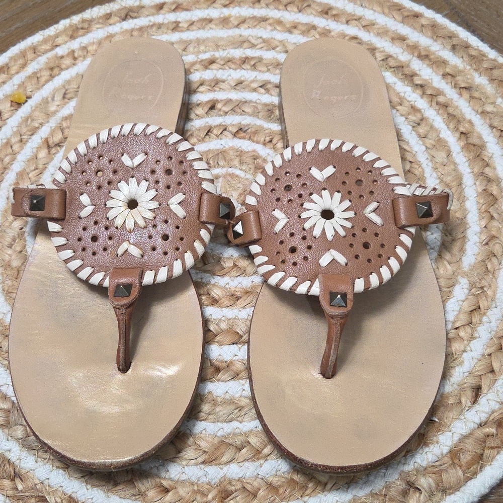 Jack Rogers Georgica Jelly Thong Sandals, Size 9 - Picture 5 of 7